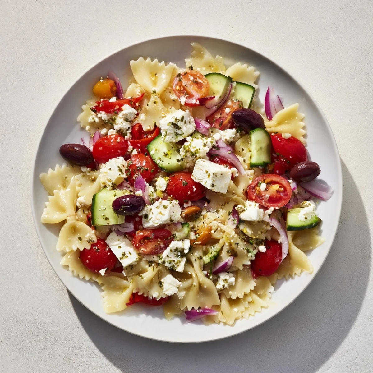 Mediterranean Olive Oil Feta Pasta
