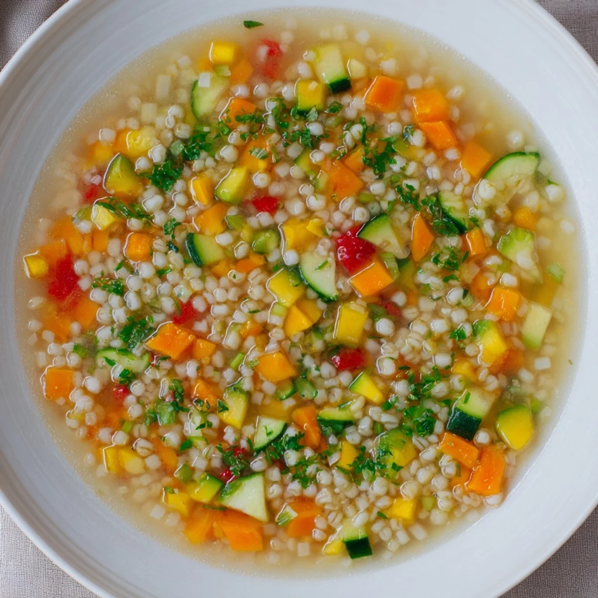 Simple Homemade Grain Vegetable Soup