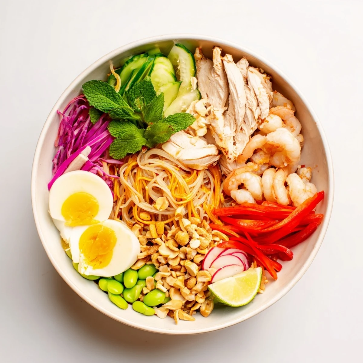 Get ready to enjoy an exquisite Asian Fusion Noodle Bowl Board, filled with layered flavors and textures.