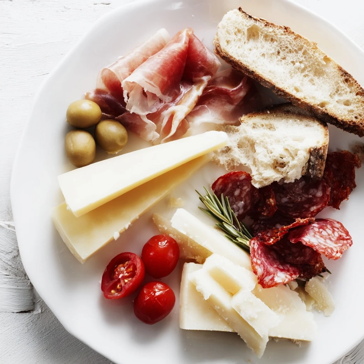 Rustic Italian Farmhouse Board overflowing with cheeses, meats, and olives, a feast for sharing.