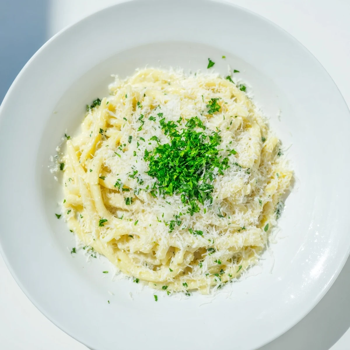 Creamy 15-Minute Garlic Parmesan Pasta, glistening and ready to twirl onto your fork.