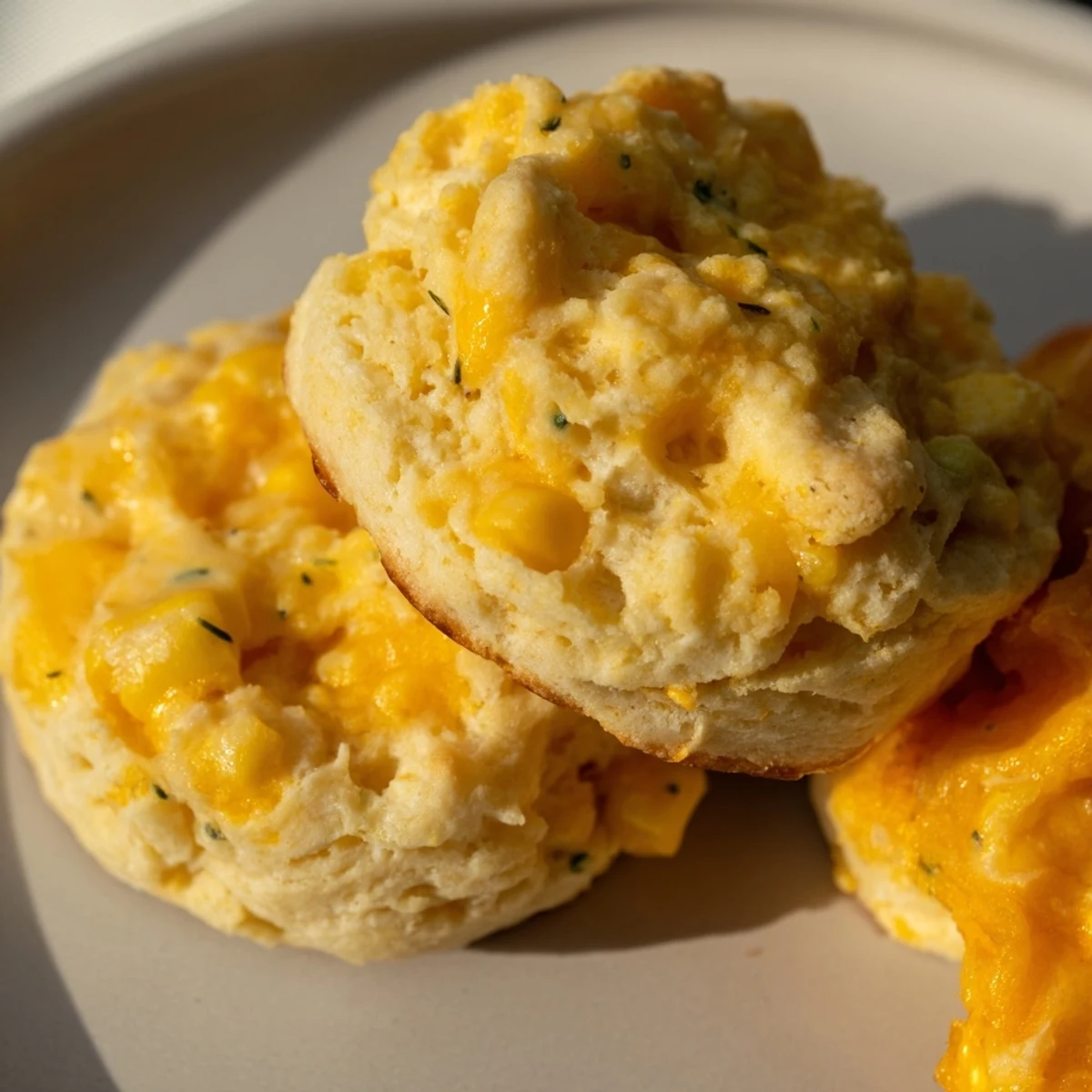 Golden-baked Chicken Cobbler with Red Lobster Mix, steaming hot and ready to serve for dinner.