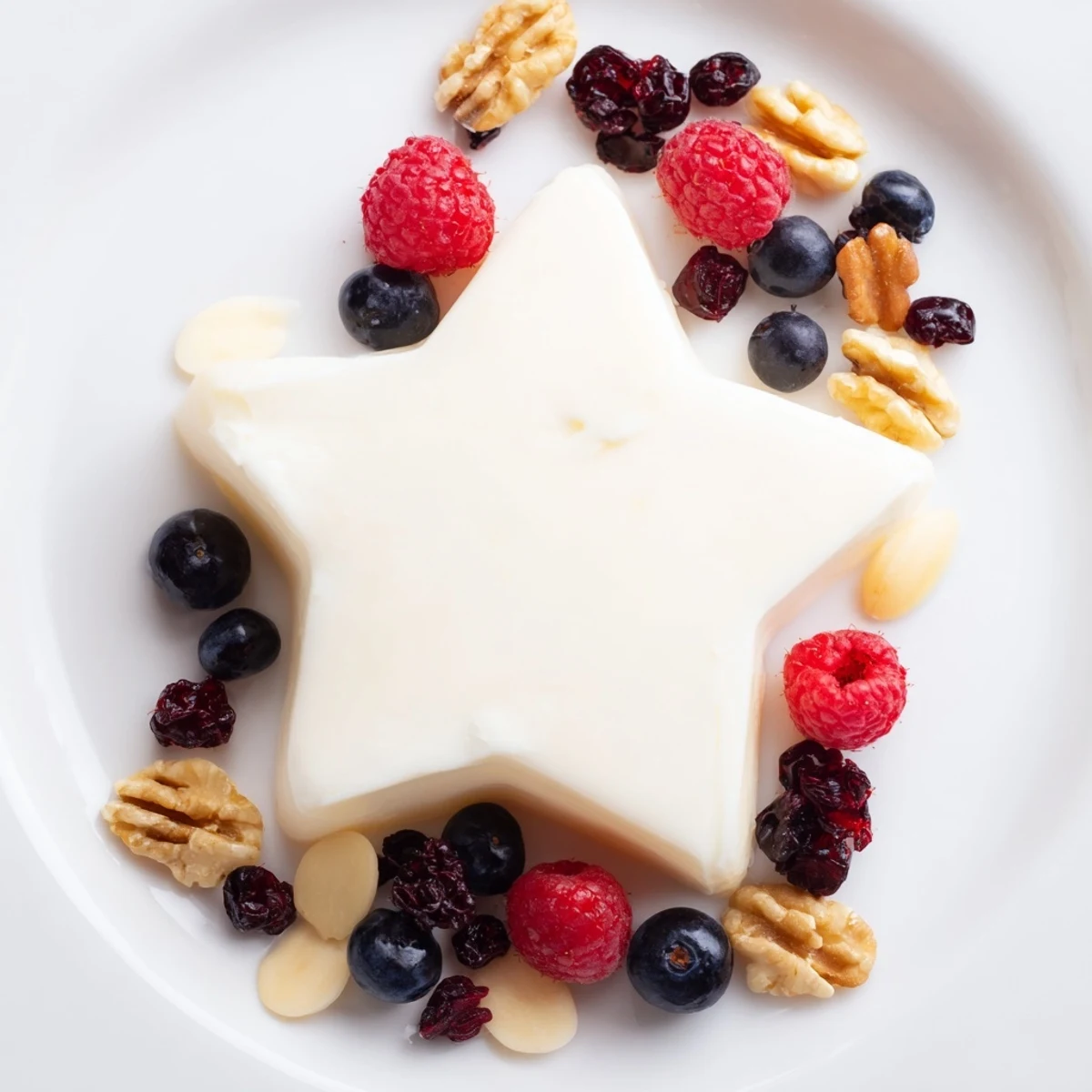 A beautiful Shooting Star Cheese Board, featuring a star cheese and berry-nut "tail" for entertaining.