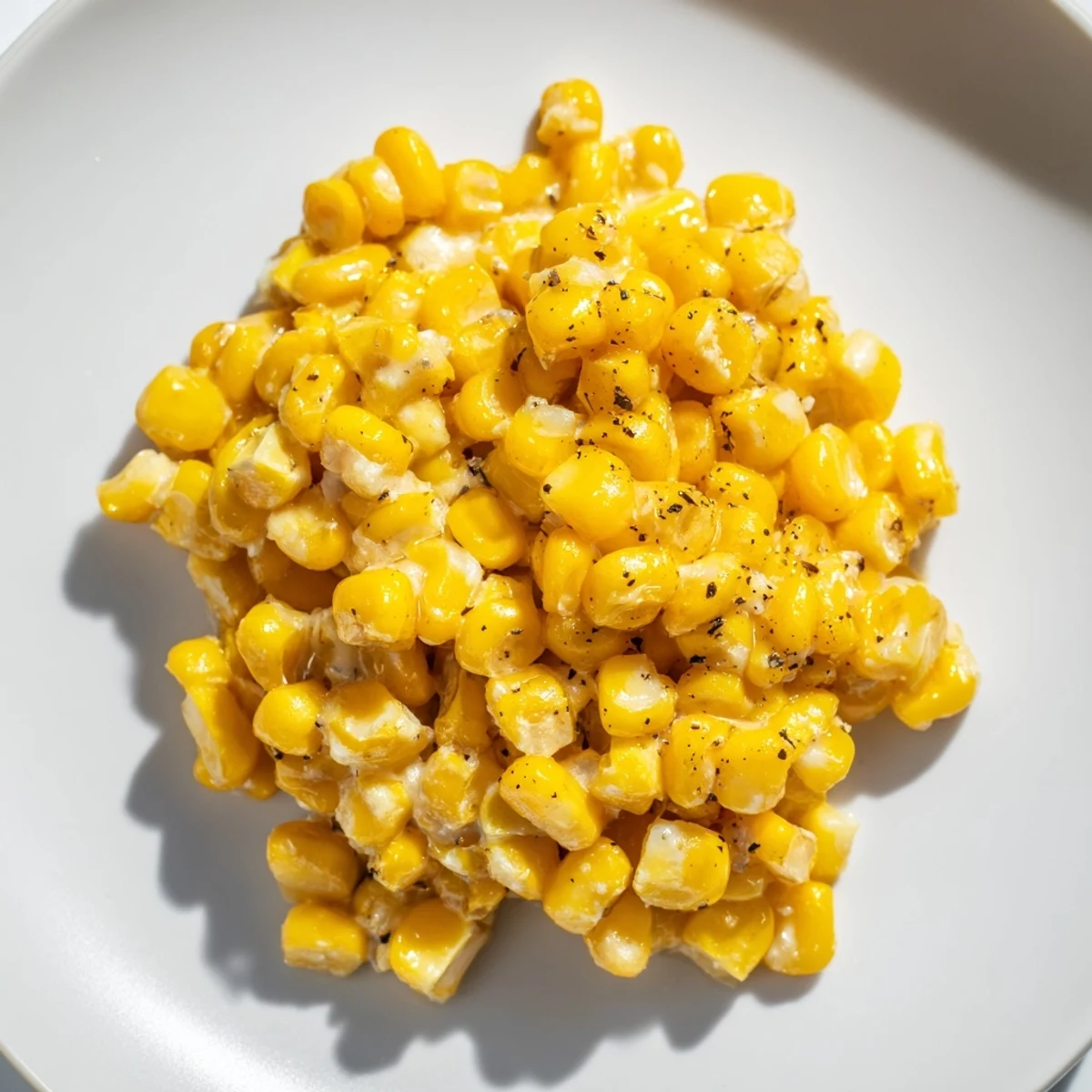 Golden, glistening Honey Butter Skillet Corn sizzling in a pan, a perfect side for your meal.