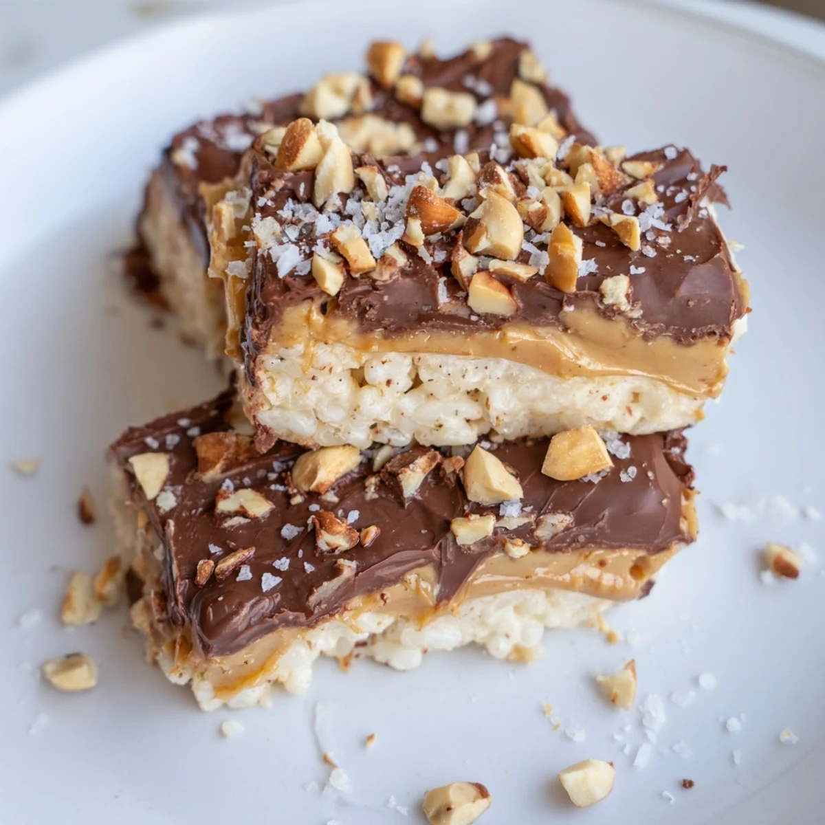 Enjoy delicious Peanut Butter Chocolate Rice Cakes, featuring crispy rice cakes, smooth peanut butter, and a decadent chocolate topping.