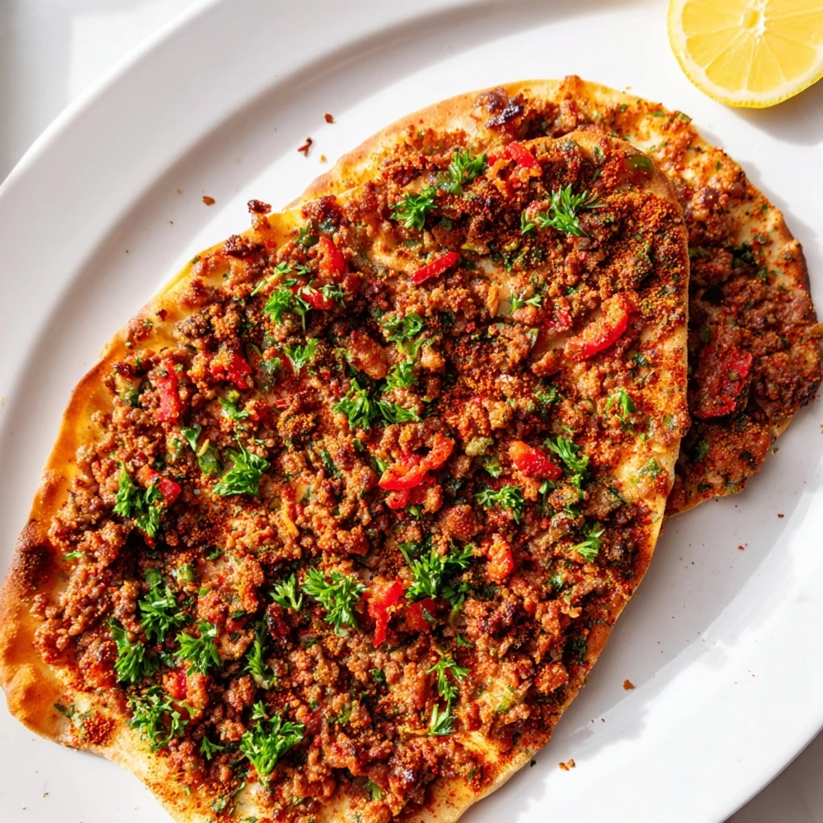 Turkish Lahmacun Flatbread