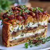 Flaky puff pastry topped with fresh asparagus and creamy cheese, a spring delight.