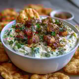 Elote Dip with Tortilla Chips