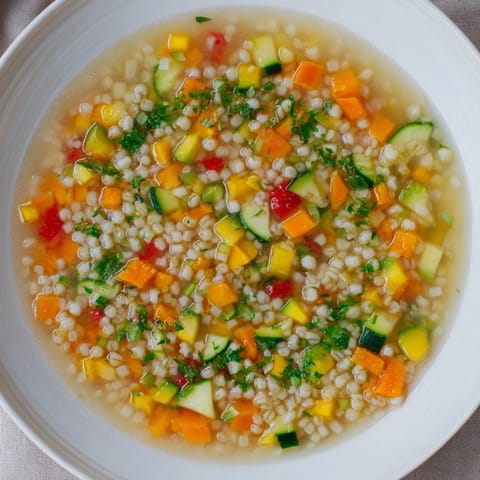 Simple Homemade Grain Vegetable Soup