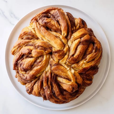 A warm Christmas Tree Bread with a delicious cinnamon swirl, displayed enticingly for brunch.