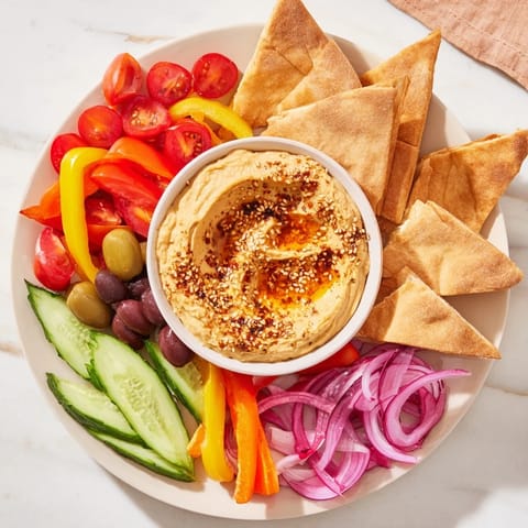 A beautifully arranged Moroccan Tent, a vegetarian feast with hummus, baba ganoush, and fresh vegetables.