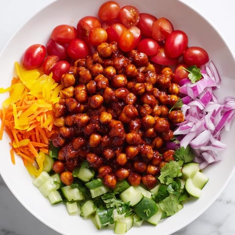 BBQ Chickpea Tangy Salad