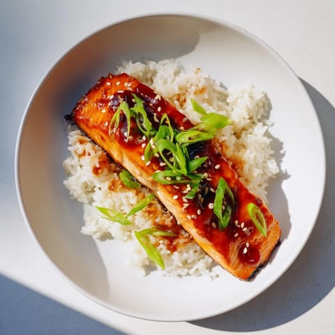 Sticky Orange Salmon Rice