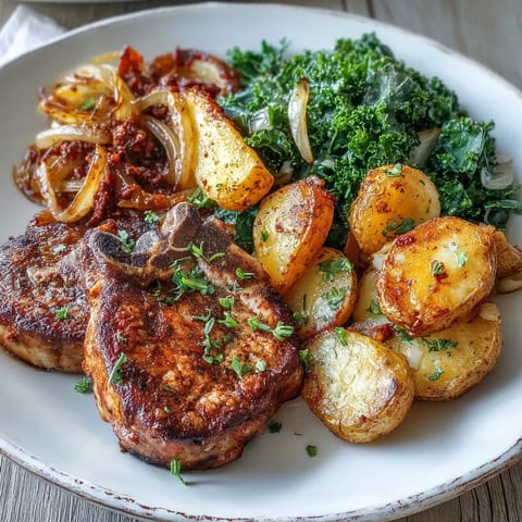 Aleppo Pork Chops With Potatoes