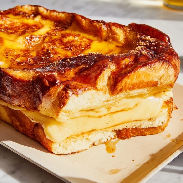 Warm and inviting, this Soft Spice Baked French Toast Casserole shows off its custardy interior.