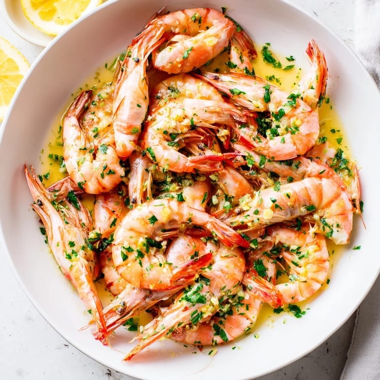 The appealing aroma of this Lemon Herb Shrimp Scampi features tender shrimp with bright lemon and herbs.