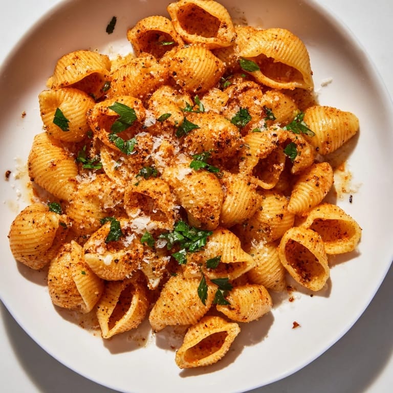 Golden, air-fried Air Fryer Pasta Gnocchi, ready to be sprinkled with Parmesan for extra flavor.