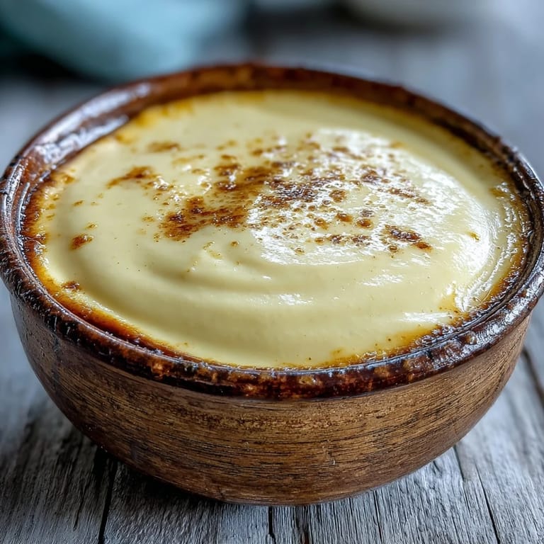 Hojicha pastry cream spooned into cream puffs, dusted with powdered sugar on a rustic wooden board, ready to serve.