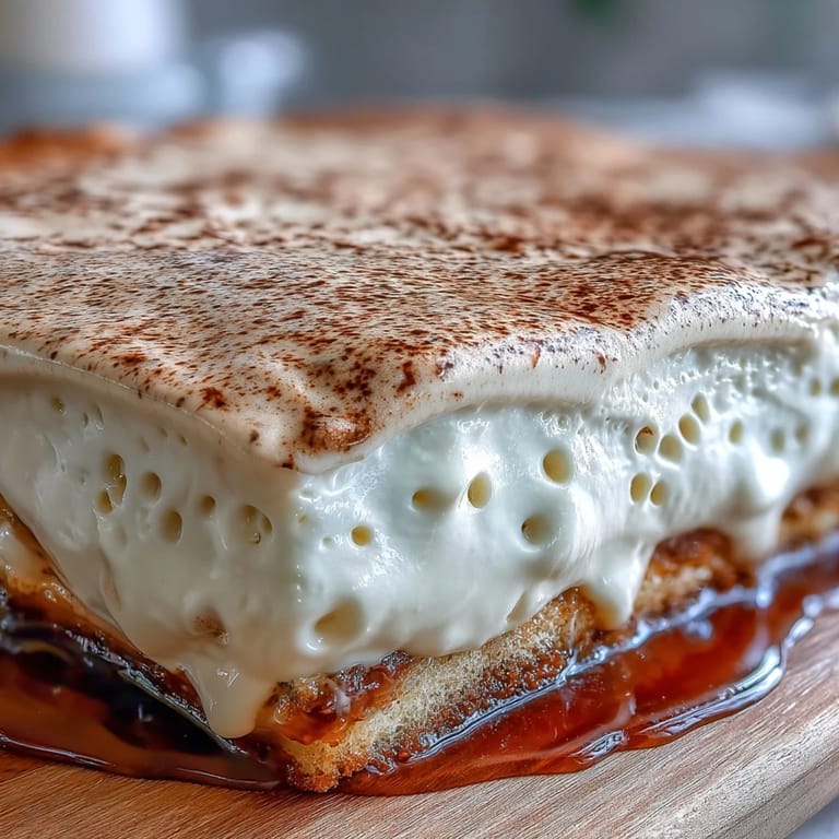 Delicate Hojicha Tiramisu presented with a creamy filling and a subtle roasted tea aroma.