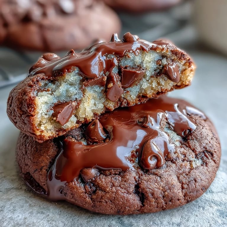 Close-up of a Shadow Milk Cookie-Inspired Dark Chocolate Vanilla cookie with melted chips.
