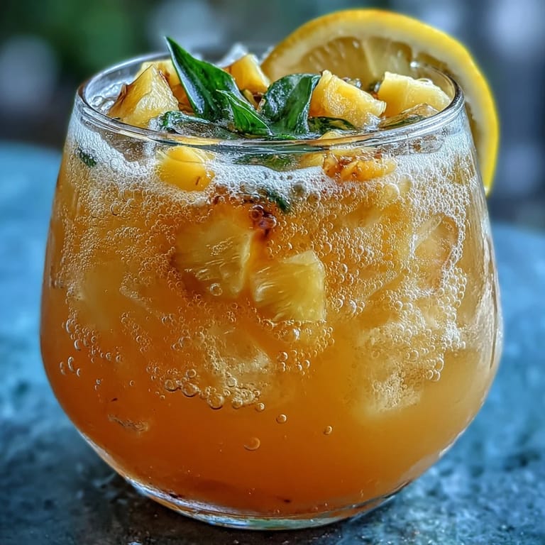 Fruity Grad Party Punch: A refreshing, colorful beverage with tropical fruit garnishes.